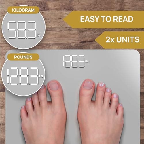 INEVIFIT Digital Bathroom Scale - Accurate Weight Up to 400 lbs Includes Batteries