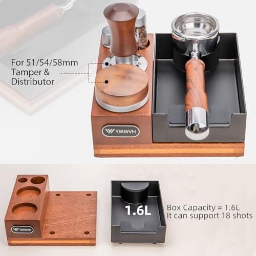 Espresso Knock Box & Tamping Station V3 Organizer Fit All Size