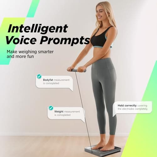 Runstar Digital Smart Scale - Body Weight, Fat, BMI, 28 Measurements, Voice Prompt, Bluetooth Accurate