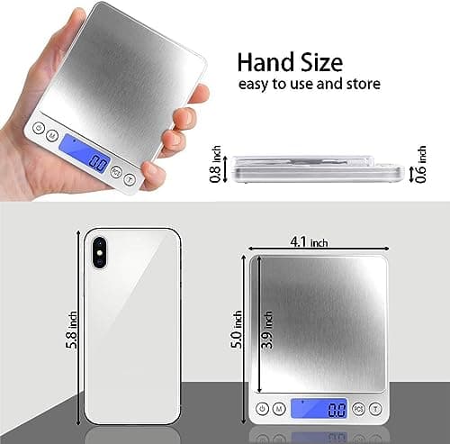 Fuzion Digital Kitchen Scale 3000g LCDgrams/oz 6 Modes Tare Battery Included