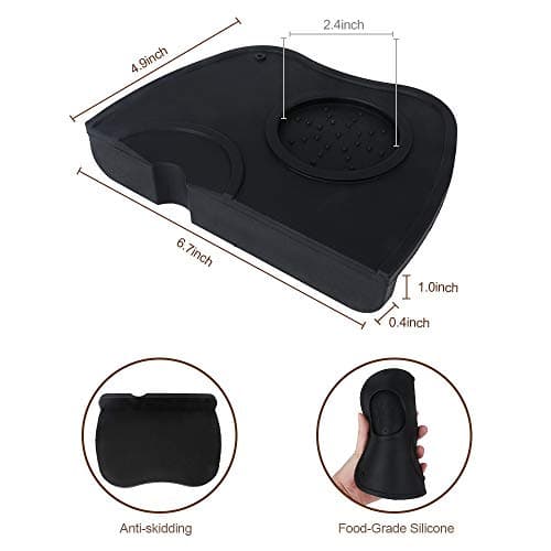 ledorr Non-Slip Silicone Espresso Tamper Mat, Food Safe for Home KitchenOffice