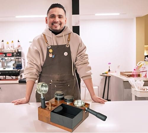 Large Espresso Tamping Station with Knock Box & Accessories
