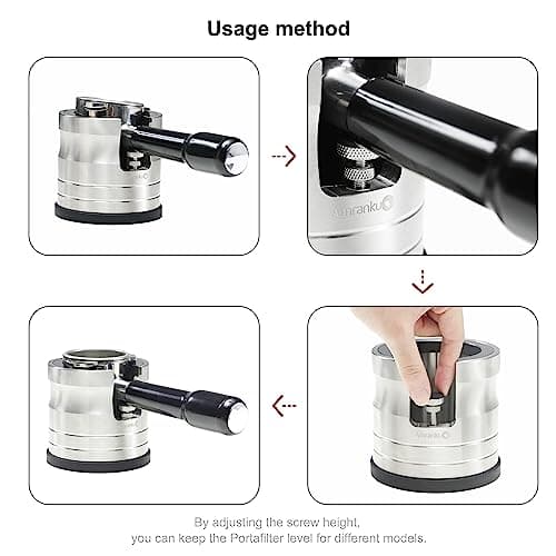 304 Stainless Steel Portafilter Holder for Espresso Machines | Stable Tamping Station | Non-Slip Base | 54mm Compatible