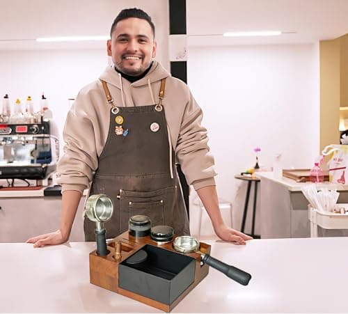 9-in-1 Espresso Knock Box & Tamp Station - Perfect Fit for 51mm, 53mm, 54mm, 58mm Tampers