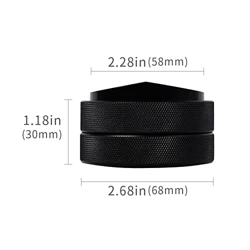 Professional Espresso Distribution Tool - 58.35mm Single-Line Convex Base, Black Coating