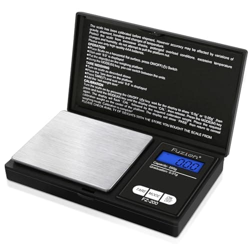 Fuzion Digital Pocket Scale .01 Gram Accuracy, 200g for Food, Jewelry, and More