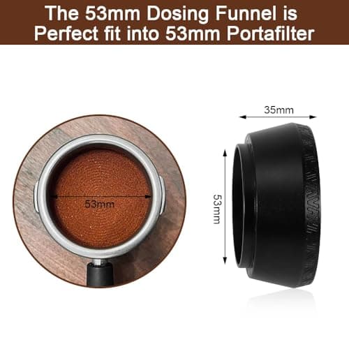 Aluminous Alloy 53mm Espresso Dosing Funnel Compatible with Breville Bottomless Portafilter