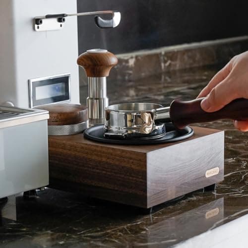watchget Espresso Tamping Mat & Knock Box - Brown