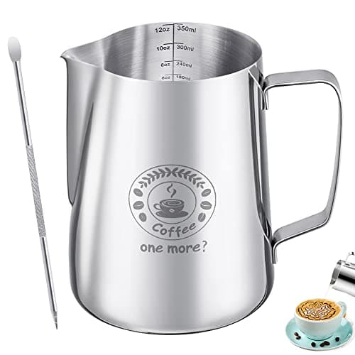 350ml 12oz 304 Stainless Steel Milk Frothing Pitcher with Latte Art Pen