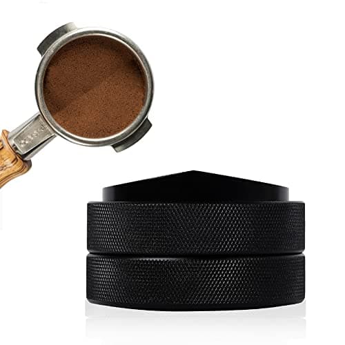Professional Espresso Distribution Tool - 58.35mm Single-Line Convex Base, Black Coating