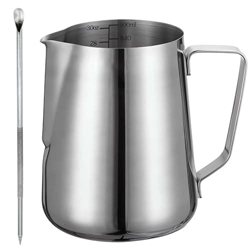 Stainless Steel 32 OZ Milk Frothing Pitcher for Espresso Machines