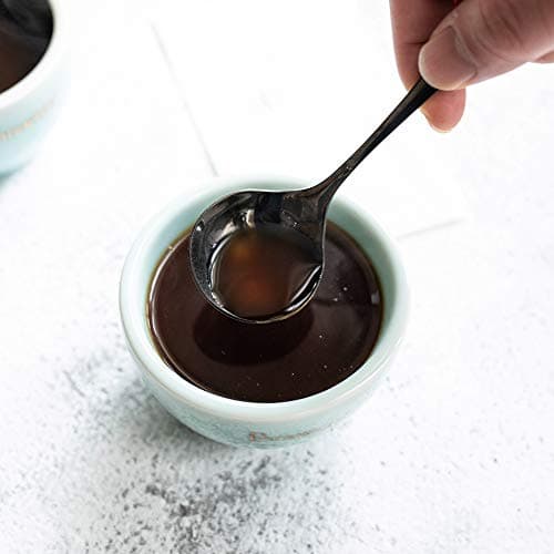 Watchget Professional 5.9 Inch Round Stainless Steel Coffee Cupping Spoon - Black
