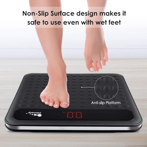 Himaly Digital Body Weight Scale with Step-On Tech and Large Silicone Platform, 400lbs Capacity