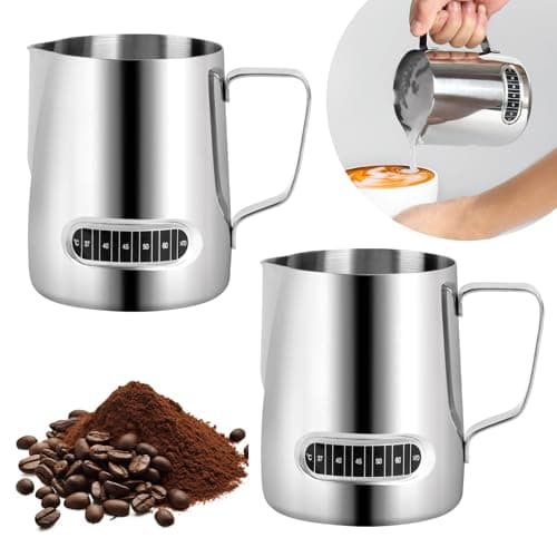 20 oz Stainless Steel Milk Frother Pitcher with Thermometer