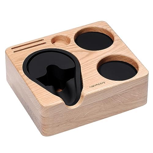 Normcore Natural Walnut Espresso Tamping Mat, 58mm Portafilter Tool Organizer