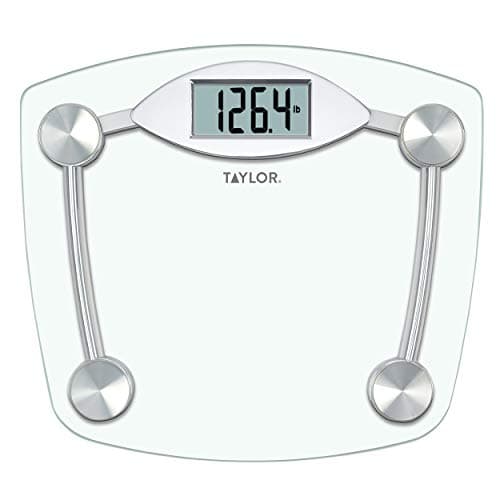 Taylor Extra Accurate Digital Scales, 440LB Capacity, Blue LCD, Stainless Steel Accents, 12.4" Platform