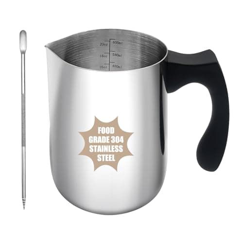 304 Stainless Steel 32oz Milk Frothing Pitcher with Handle and Scale