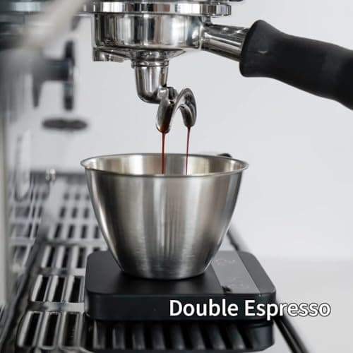 Watchget Stainless Steel 200ml Espresso Shot Measuring Cup with Handle and Inside Scale