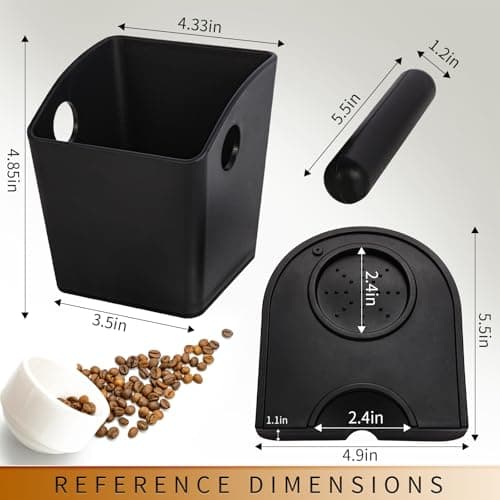 Espresso Machine Knock Box Tamping Mat Set of 2 Anti-Slip Base