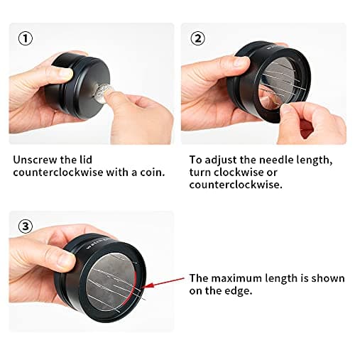 53mm Adjustable Needle Distributor Tool for Espresso Machines Stainless Steel