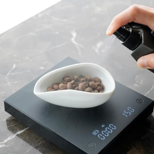 Ceramic Coffee Dosing Cup & Tea Tray, White | Single Dose Measuring Container