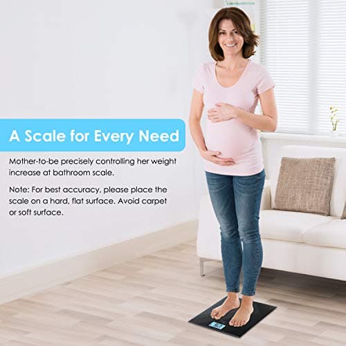 Himaly USB Rechargeable Digital Body Scale, 400Ibs Capacity, Backlight Display