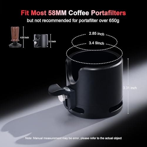 IKAPE Upgraded Espresso Portafilter Holder, Aluminum Alloy Tamping Stand Base, Fit 58MM