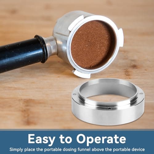 51mm Aluminum Espresso Dosing Ring, Magnetic Replacement for Home/Cafe