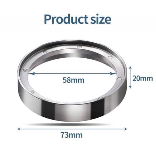 58mm Stainless Steel Espresso Dosing Funnel with 8 Magnets