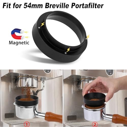 Tiwcun 54mm Espresso Dosing Funnel & Puck Screen Kit