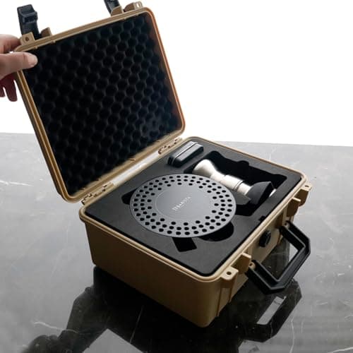9Barista Espresso Machine Hard Case, Travel Storage Box, Waterproof & Shockproof, Khaki