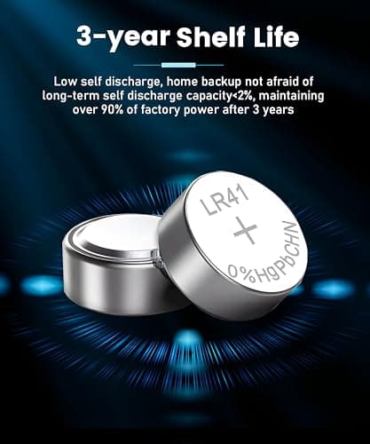 YKM 40 Pack LR41 Alkaline Batteries for Thermometers and Watches