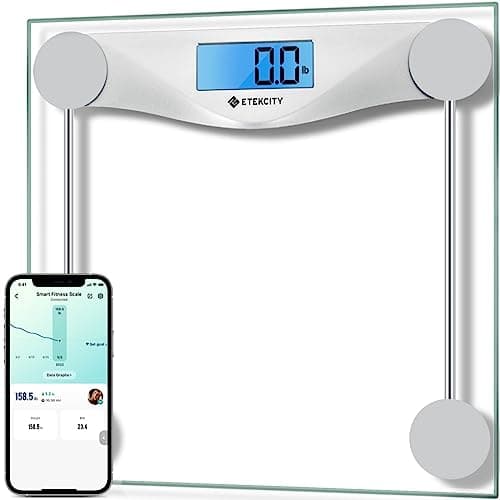 Etekcity Bluetooth Digital Bathroom Scale, Large Blue LCD, High Precision, Upgraded BMIC.weight