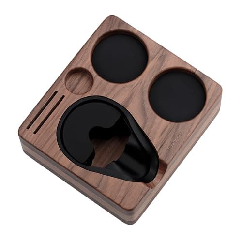 Normcore Natural Walnut Espresso Tamping Mat, 58mm Portafilter Tool Organizer