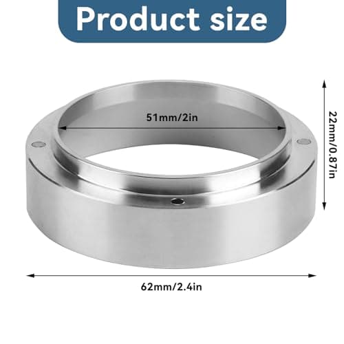 51mm Aluminum Espresso Dosing Ring, Magnetic Replacement for Home/Cafe