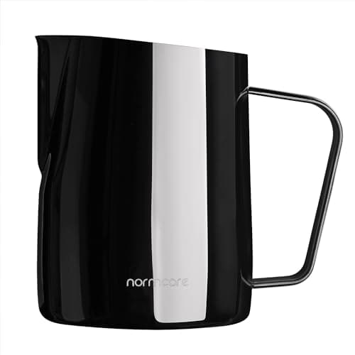 Normcore Non-Stick White Milk Pitcher, 450ml Espresso Frother, Round Spout