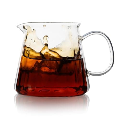 Heat Resistant Borosilicate Glass Carafe, 500ml Pour Over Coffee Server