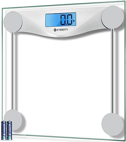 Etekcity Bluetooth Digital Bathroom Scale, Large Blue LCD, High Precision, Upgraded BMIC.weight