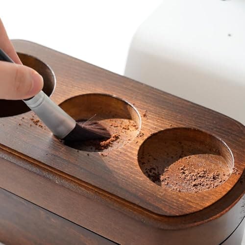 Watchget Espresso Tamping Station, 58mm Espresso Accessory Fit, Wooden Anti-Pressure Pad Stand