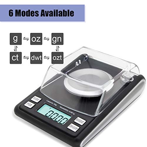 Fuzion Milligram Scale 50/0.001g, 20g Cal Weight, Precision Powder Scale for Medicine Reloading