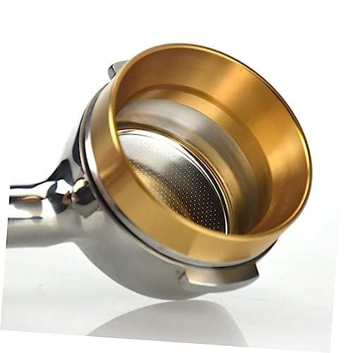 Golden Aluminum Portafilter Dosing Funnel for Easy Coffee Brewing