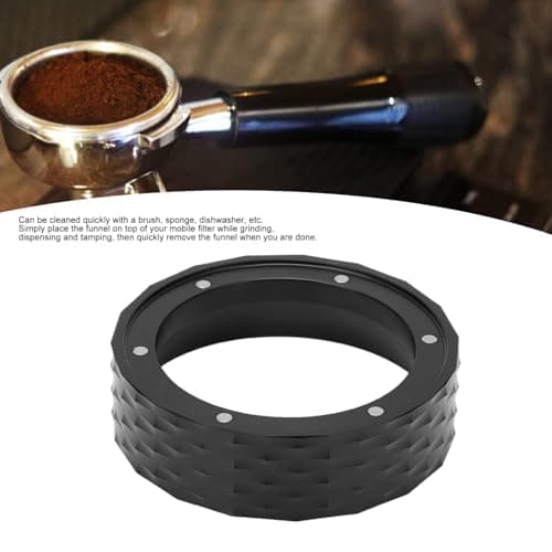 48mm Magnetic Dosing Ring for Espresso Machines, Black Accessories