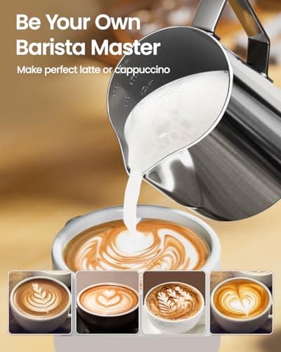 Maestri House 12oz 304 Stainless Steel Milk Frothing Pitcher for Espresso