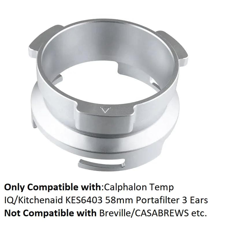 58mm Espresso Dosing Funnel Compatible with Calphalon Temp IQ/Kitchenaid/KASABREWS 5700Gense/5700Pro Portafilter 3 Ears