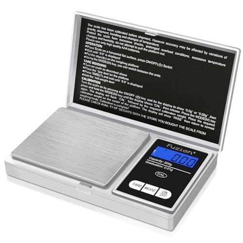 Fuzion Digital Pocket Scale .01 Gram Accuracy, 200g for Food, Jewelry, and More