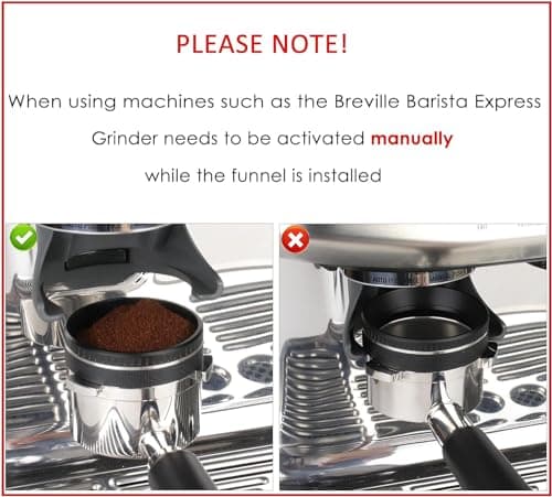 FIRJOY 54mm Breville Barista Espresso Dosing Funnel (Magnetic - Black)