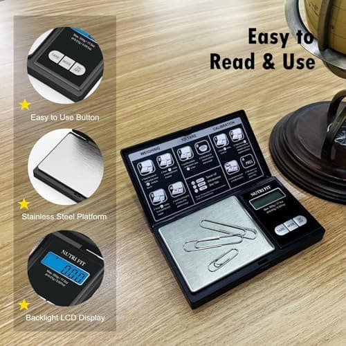 NUTRI FIT Digital Scale 0.01g Accuracy, 500g Jewelry & Kitchen Scale, Ounces & Grams, Portable