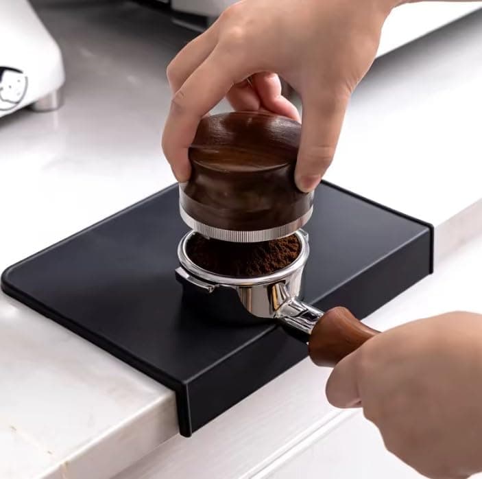 Food Safe Black Silicone Countertop Tamping Mat for Kitchen, Cafeteria, and More