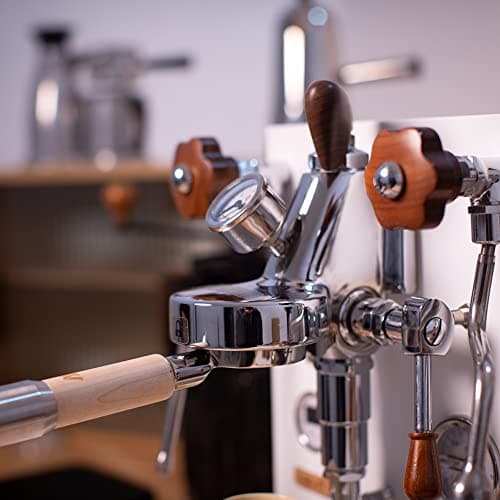 Naked Bottomless Portafilter 58mm for Breville Espresso Machine Stainless Steel & Black Walnut Handle