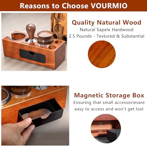 8-in-1 Espresso Coffee Tamping Station with Organizer & Tools